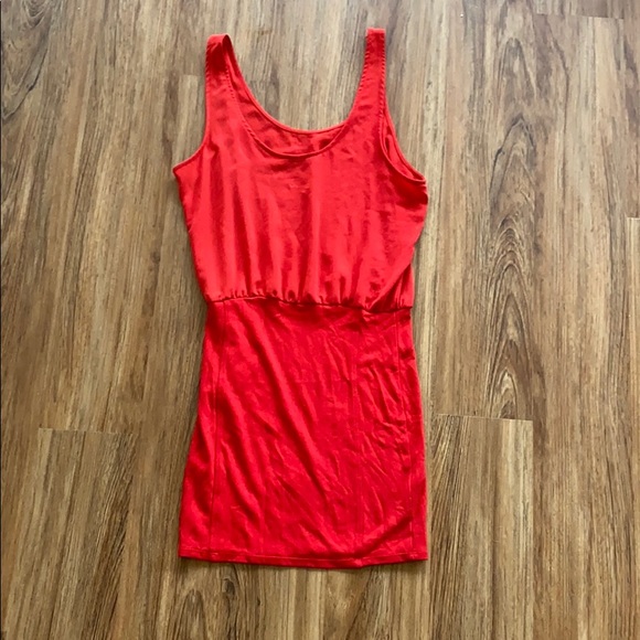 Women’s Scoop Neck Dress size L Bershka collection red dress size large like new - Picture 2 of 4